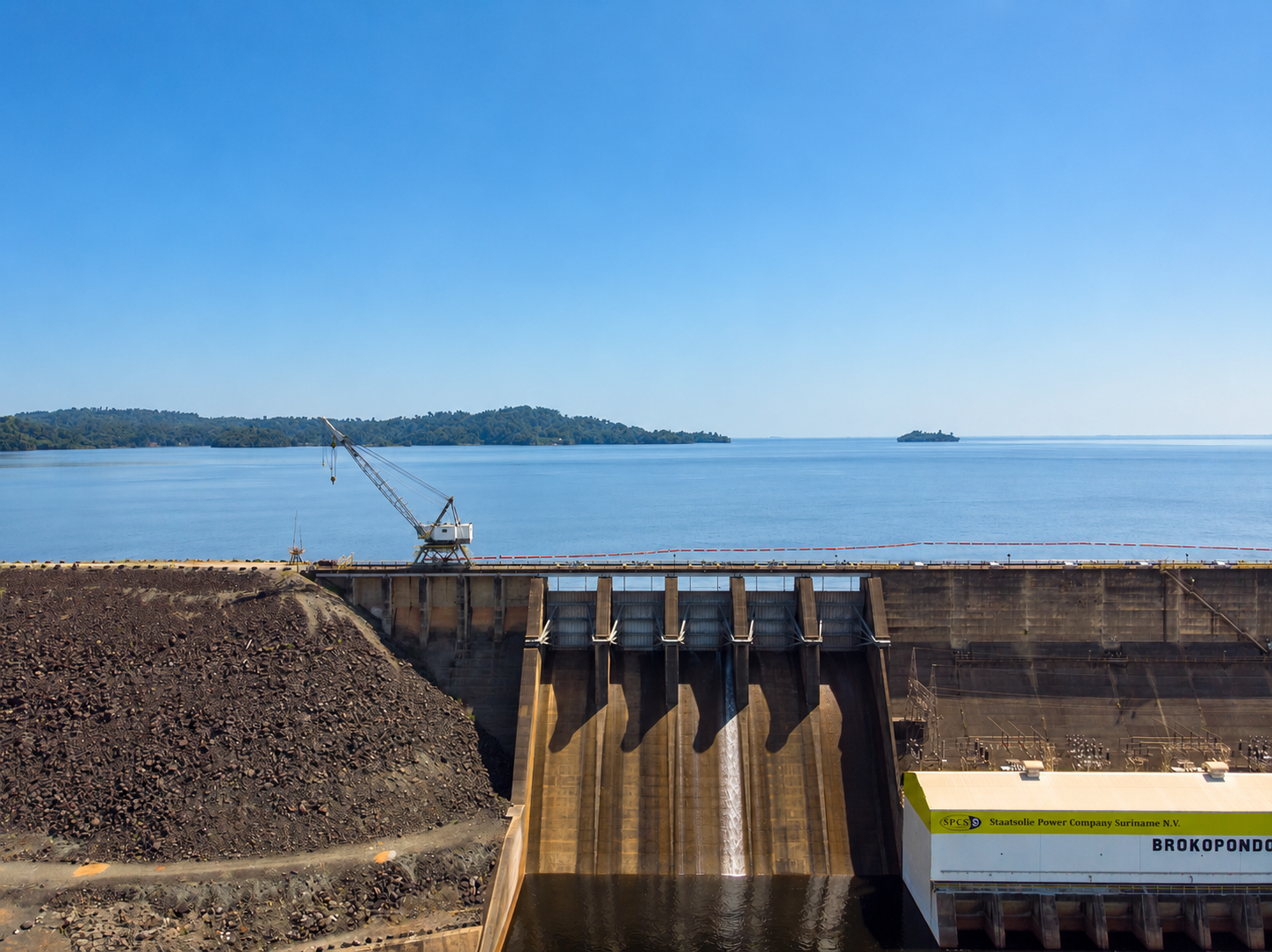 Brokopondo Dam And Reservoir